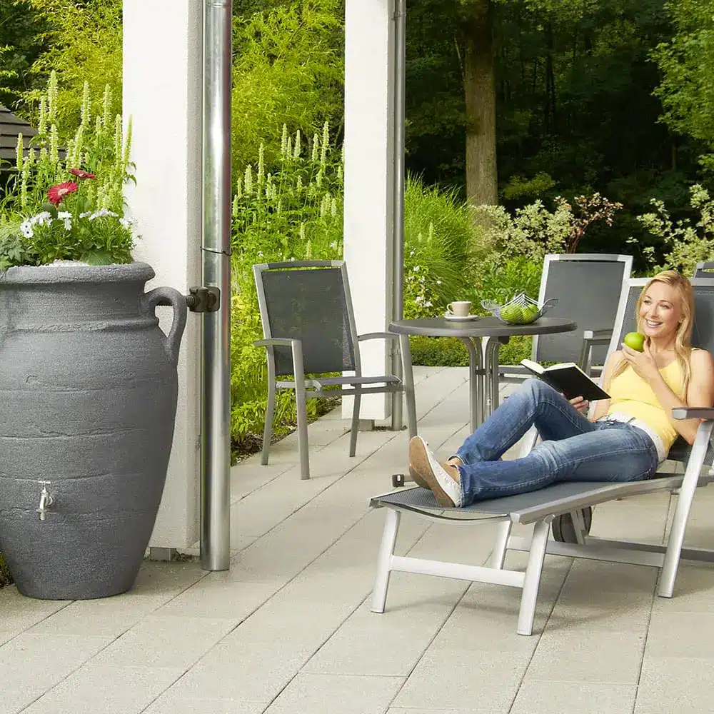 Antique Amphora Water Butt 600 Litres Dark Granite